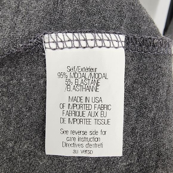 Theory Gloria Sulla Draped Long Sleeve Gray Dress Size Medium Modal Blend Womens - Picture 3 of 5